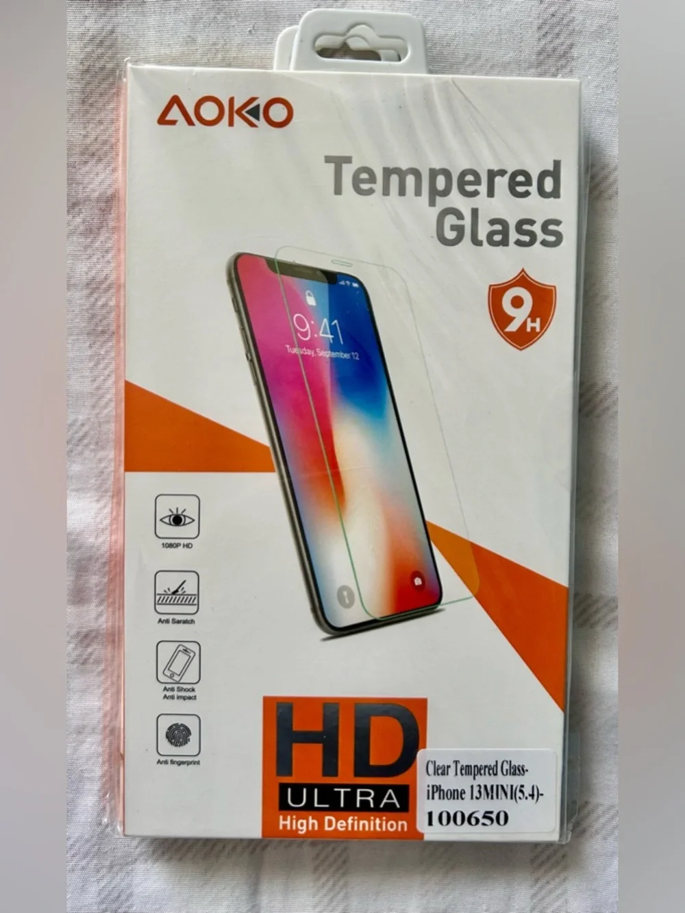 White Tempered Glass Screen Protector for iPhone 13 Mini